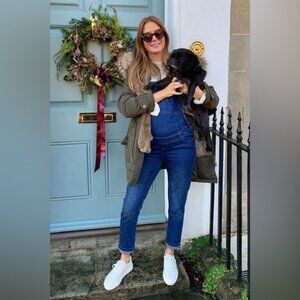 Seraphine Trav Denim Maternity Overalls Dungaree Size 4M